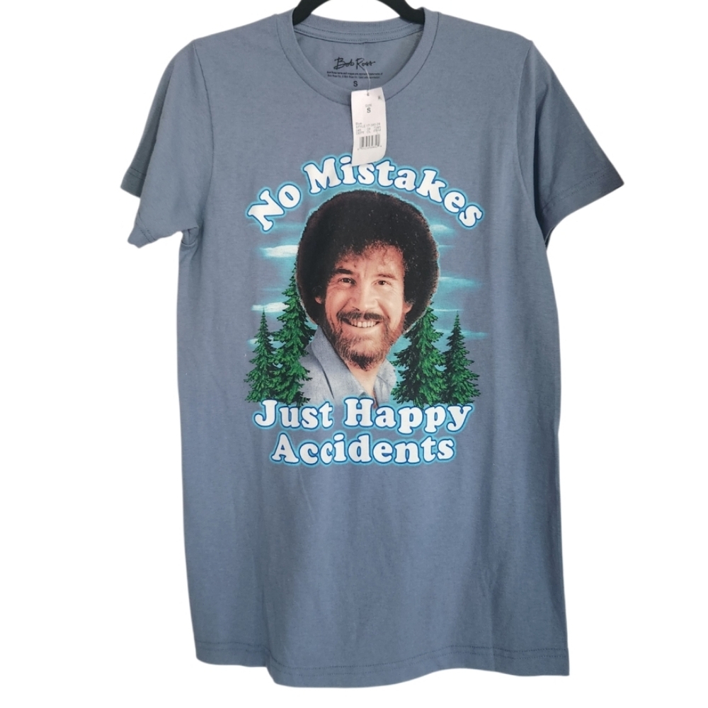 BOB ROSS GRAPHIC TEE SZ SMALL NWT